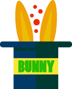 Circus Rabbit Bunny Logo Vector