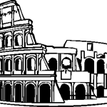 Colosseo Roma Logo Vector