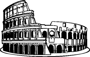 Colosseo Roma Logo Vector