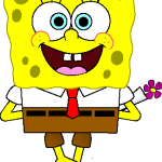 Cute Sponge Bob Logo Vector