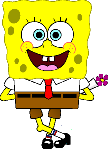 Cute Sponge Bob Logo Vector