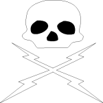 Death Proof Skull And Bolts Logo Vector