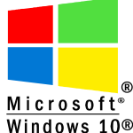 Designed By Microsoft Windows 10 And Pro Logo Vector