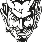 Devil Head Logo Vector