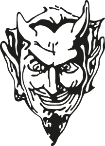 Devil Head Logo Vector