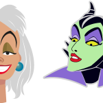 Disney Villains Faces Logo Vector