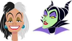 Disney Villains Faces Logo Vector