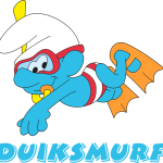 Diving Smurf Logo Vector