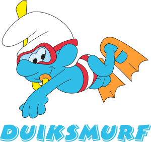 Diving Smurf Logo Vector