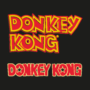 Donkey Kong 8bit Logo Vector