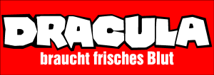 Dracula Braucht Frisches Blut Logo Vector