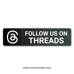 Follow Us On Threads Logo Vector