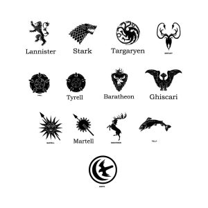 Game of Thrones House Sigils Logo Vector