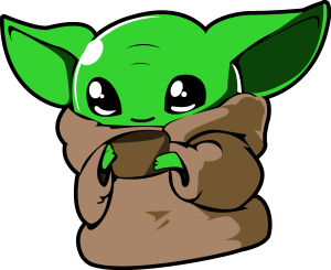 Grogu Baby Yoda Logo Vector