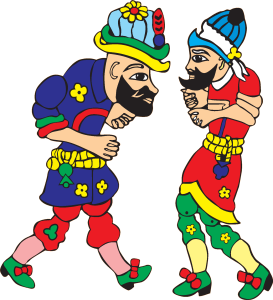 Hacivat Karagoz Logo Vector