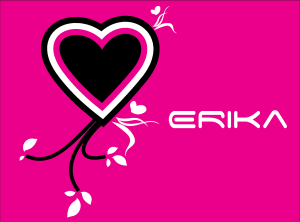 Heart Erika Logo Vector