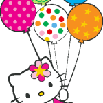 Hello Kitty Con Globitos Logo Vector