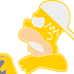 Homero Manejando Logo Vector