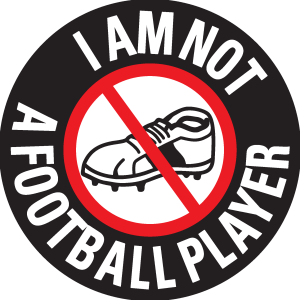 I Am Not A Football Player Logo Vector