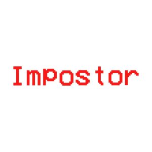Impostor Text Among Us Logo Vector
