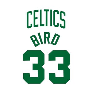 Larry Bird Jersey Logo Vector