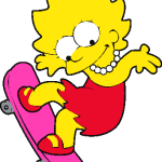 Lisa Simpson Skater Logo Vector