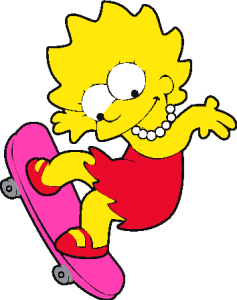 Lisa Simpson Skater Logo Vector