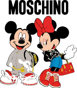 MOSCHINO   Minnie y Mickey Mouse Logo Vector