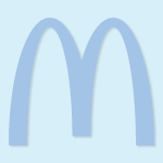 Mcdonalds Aesthetic Icon Blue Vector