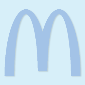 Mcdonalds Aesthetic Icon Blue Vector