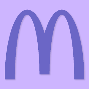 Mcdonalds Aesthetic Icon Lilac Vector
