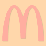 Mcdonalds Aesthetic Icon Peach Vector