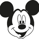 Mickey Mouse with face Logo Vector