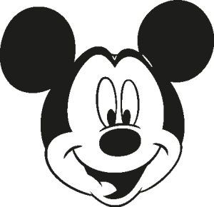 Mickey Mouse with face Logo Vector