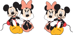 Mickey and Minnie Logo Vector