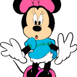 Minnie Mouse Surprise face Logo Vector