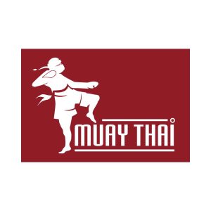 Muay Thai Kickboxer Logo Vector