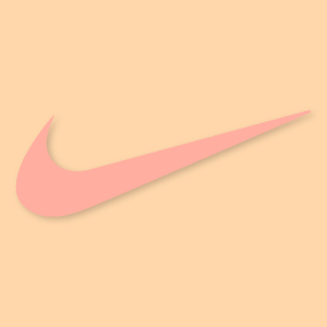 Nike Aesthetic Icon Peach Vector
