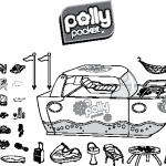 Polly Pocket Character & Accessories Logo Vector