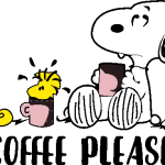 Snoopy Coffee Logo Vector