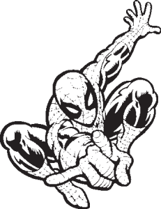 Spider Man in Action Logo Vector