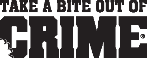 Take A Bite Out Of Crime Logo Vector