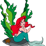 The little mermaid   Ariel Logo Vector