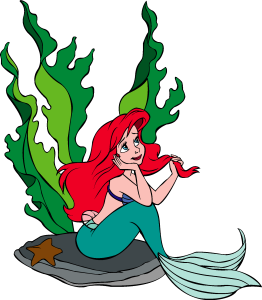 The little mermaid   Ariel Logo Vector