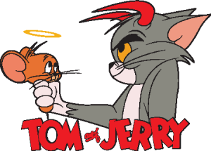 Tom and Jerry angry Logo Vector