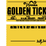 Wonka Golden Ticket Logo Vector