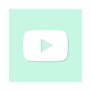 YouTube Aesthetic Icon Green Vector
