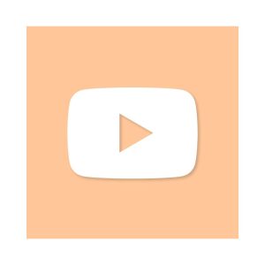 YouTube Aesthetic Icon Peach Vector