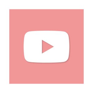 YouTube Aesthetic Icon Red Vector