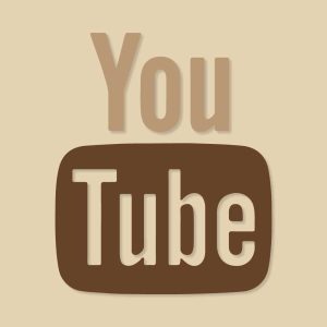 YouTube Aesthetic Logo Beige Vector